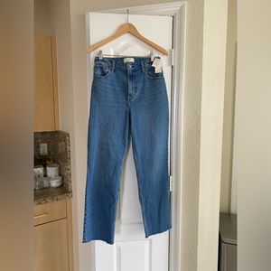 Abercrombie The 90’s Straight Curve Love Ultra High Rise Blue Denim Jeans